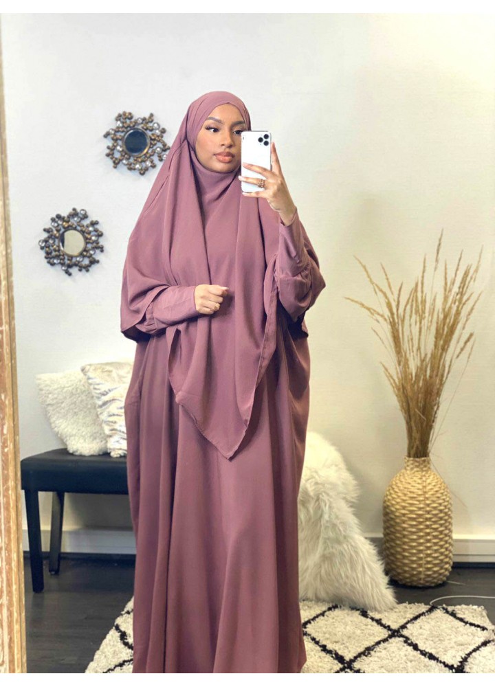  Khimar  mi long  plum