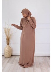 Jersey Slip Prayer Dress - Moka