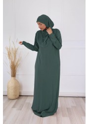 Robe prière à enfiler jersey - Vert Canard