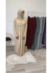 Jersey Slip Prayer Dress - Sand