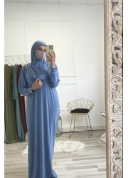 Jersey Slip Prayer Dress - blue Jeans