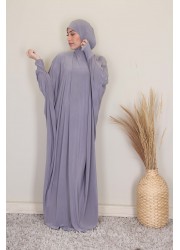 Robe prière papillon  jersey  - Taupe Gris foncé