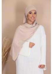 Hijab à nouer jersey premium - Beige