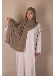 Hijab à nouer jersey premium - Taupe