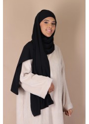 Integrated hood hijab - Black