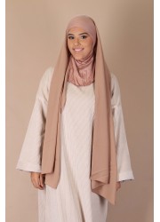 Integrated hood hijab - Camel