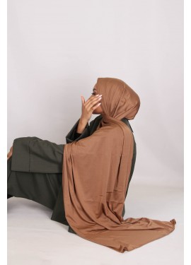 hijab jersey premium - Moka