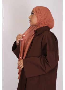 hijab jersey premium - peach