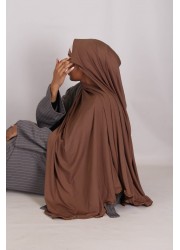 curly jersey hijab - Brownie