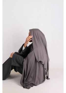 jersey hijab - Dark grey