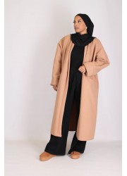 Long oversized coat - Light camel