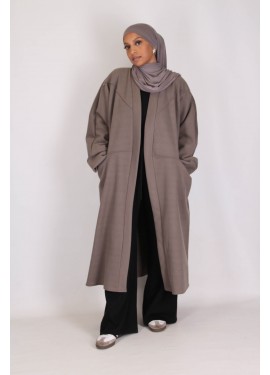 Long oversized coat - taupe