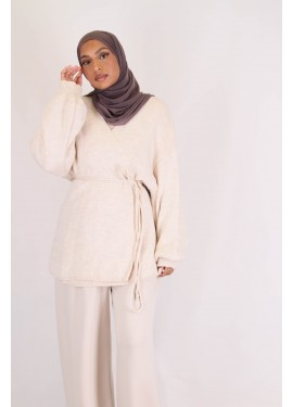 Wrap cardigan - Beige